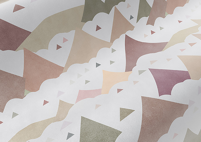 Cloudy Peaks, Rosey Hues - Twist&Fit Roman Blind - Image 4